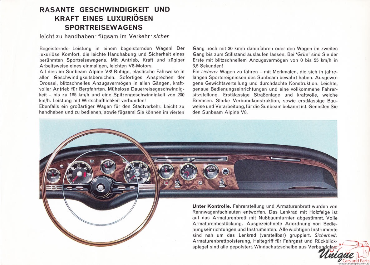 1966 Sunbeam Alpine Brochure Page 8